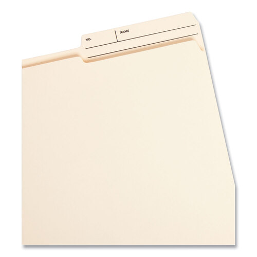 SMD10388 - Smead - Reinforced Guide Height File Folders, 2/5-Cut Printed Tabs: Right Position, Letter Size, 0.75&quot; Expansion, Manila, 100/Box