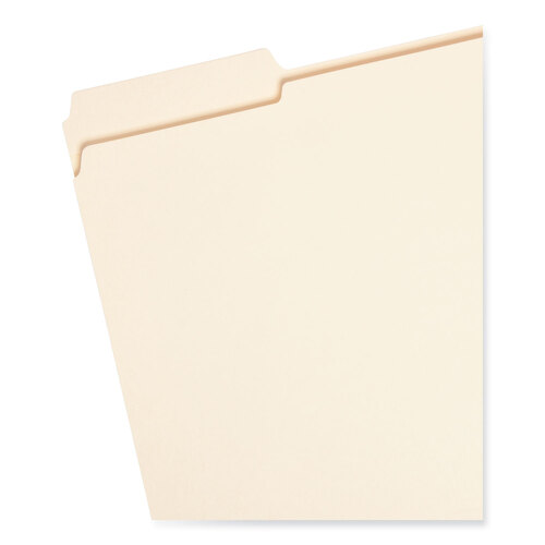 SMD10434 - Smead - Reinforced Tab Manila File Folders, 1/3-Cut Tabs: Assorted, Letter Size, 0.75&quot; Expansion, 14-pt Manila, 100/Box