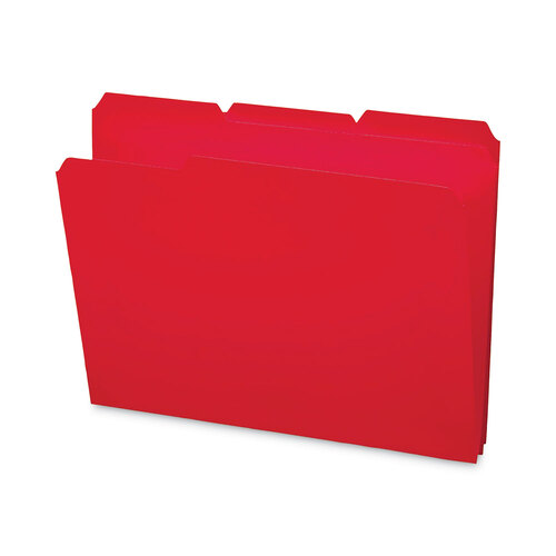 SMD10501 - Smead - Top Tab Poly Colored File Folders, 1/3-Cut Tabs: Assorted, Letter Size, 0.75&quot; Expansion, Red, 24/Box