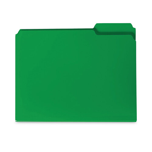 SMD10502 - Smead - Top Tab Poly Colored File Folders, 1/3-Cut Tabs: Assorted, Letter Size, 0.75&quot; Expansion, Green, 24/Box