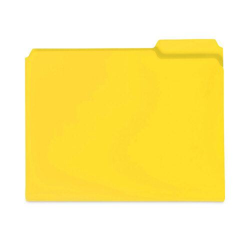 SMD10504 - Smead - Top Tab Poly Colored File Folders, 1/3-Cut Tabs: Assorted, Letter Size, 0.75&quot; Expansion, Yellow, 24/Box
