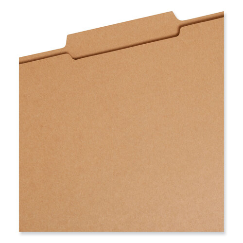 SMD10776 - Smead - Guide Height Reinforced Heavyweight Kraft File Folder, 2/5-Cut Tabs: Right of Center, Letter, 0.75&quot; Expansion, Brown, 100/Box