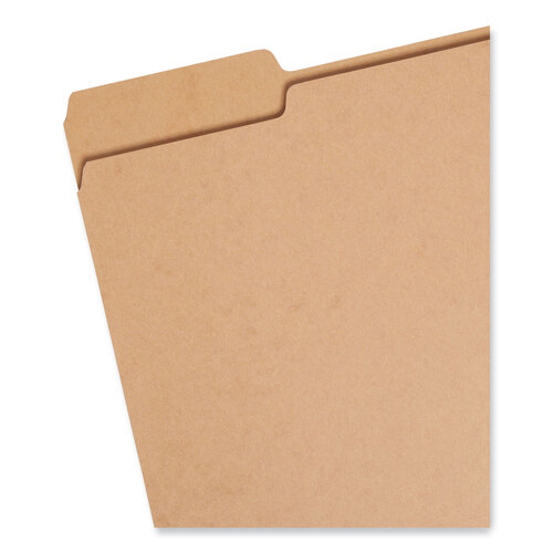 SMD10830 - Smead - Heavyweight Kraft File Folder, 1/3-Cut Tabs: Assorted, Letter Size, 0.75&quot; Expansion, 17-pt Kraft, Brown, 50/Box
