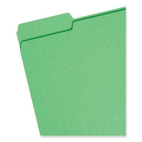 SMD11943 - Smead - Colored File Folders, 1/3-Cut Tabs: Assorted, Letter Size, 0.75&quot; Expansion, Assorted: Blue/Green/Orange/Red/Yellow, 100/Box