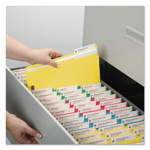 SMD11975 - Smead - Top Tab Colored Fastener Folders, 0.75&quot; Expansion, 2 Fasteners, Letter Size, Assorted Colors, 50/Box
