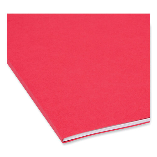 SMD11983 - Smead - SuperTab Colored File Folders, 1/3-Cut Tabs: Assorted, Letter Size, 0.75&quot; Expansion, 11-pt Stock, Red, 100/Box