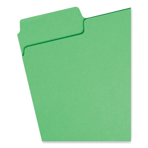 SMD11987 - Smead - SuperTab Colored File Folders, 1/3-Cut Tabs: Assorted, Letter Size, 0.75&quot; Expansion, 11-pt Stock, Color Assortment 1, 100/Box