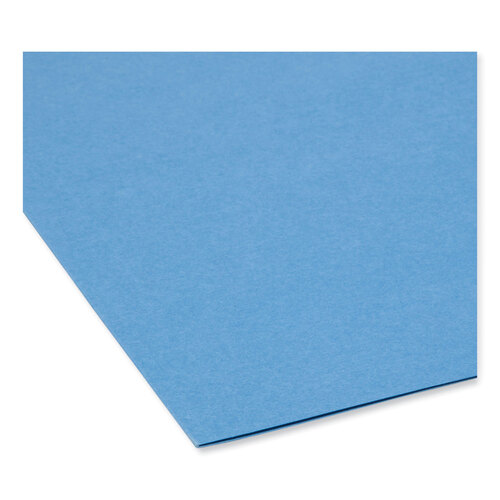 SMD12010 - Smead - Reinforced Top Tab Colored File Folders, Straight Tabs, Letter Size, 0.75&quot; Expansion, Blue, 100/Box