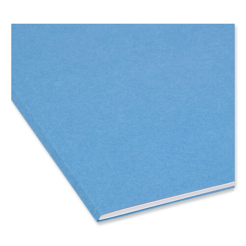 SMD12010 - Smead - Reinforced Top Tab Colored File Folders, Straight Tabs, Letter Size, 0.75&quot; Expansion, Blue, 100/Box