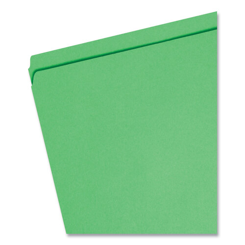 SMD12110 - Smead - Reinforced Top Tab Colored File Folders, Straight Tabs, Letter Size, 0.75&quot; Expansion, Green, 100/Box