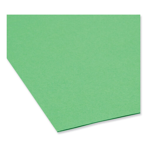SMD12110 - Smead - Reinforced Top Tab Colored File Folders, Straight Tabs, Letter Size, 0.75&quot; Expansion, Green, 100/Box