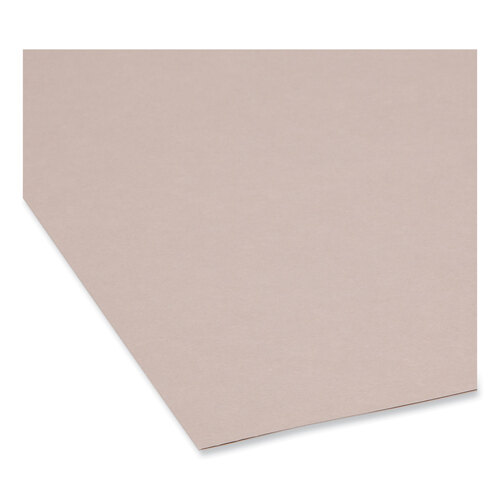 SMD12334 - Smead - Reinforced Top Tab Colored File Folders, 1/3-Cut Tabs: Assorted, Letter Size, 0.75&quot; Expansion, Gray, 100/Box