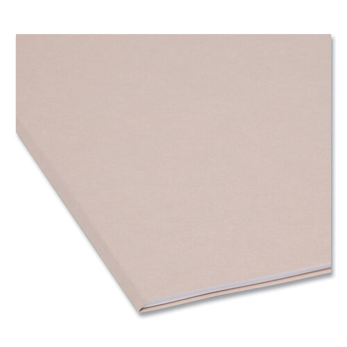 SMD12334 - Smead - Reinforced Top Tab Colored File Folders, 1/3-Cut Tabs: Assorted, Letter Size, 0.75&quot; Expansion, Gray, 100/Box