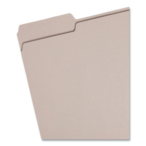 SMD12343 - Smead - Colored File Folders, 1/3-Cut Tabs: Assorted, Letter Size, 0.75&quot; Expansion, Gray, 100/Box