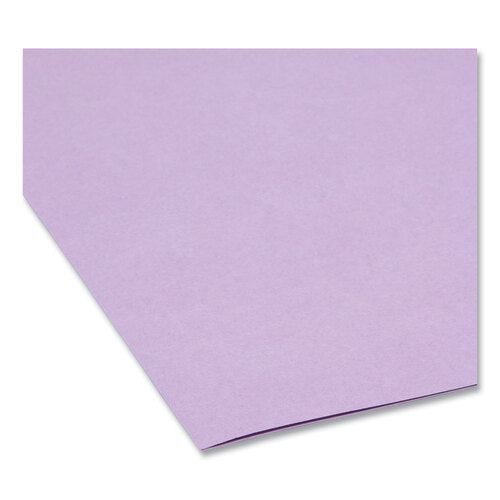SMD12434 - Smead - Reinforced Top Tab Colored File Folders, 1/3-Cut Tabs: Assorted, Letter Size, 0.75&quot; Expansion, Lavender, 100/Box