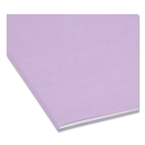 SMD12434 - Smead - Reinforced Top Tab Colored File Folders, 1/3-Cut Tabs: Assorted, Letter Size, 0.75&quot; Expansion, Lavender, 100/Box