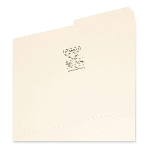 SMD15385 - Smead - Manila Guide Height Systems File Folders, 2/5-Cut Tabs: Right of Center, Legal Size, 0.75&quot; Expansion, Manila, 100/Box