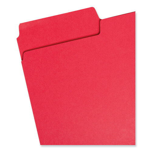 SMD15410 - Smead - SuperTab Colored File Folders, 1/3-Cut Tabs: Assorted, Legal Size, 0.75&quot; Expansion, 14-pt Stock, Assorted Colors, 50/Box