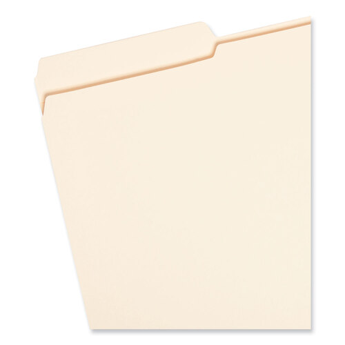 SMD15434 - Smead - Reinforced Tab Manila File Folders, 1/3-Cut Tabs: Assorted, Legal Size, 0.75&quot; Expansion, 14-pt Manila, 100/Box