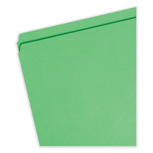 SMD17110 - Smead - Reinforced Top Tab Colored File Folders, Straight Tabs, Legal Size, 0.75&quot; Expansion, Green, 100/Box