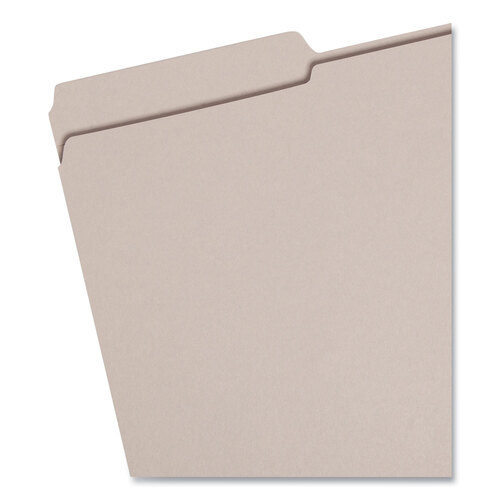 SMD17334 - Smead - Reinforced Top Tab Colored File Folders, 1/3-Cut Tabs: Assorted, Legal Size, 0.75&quot; Expansion, Gray, 100/Box