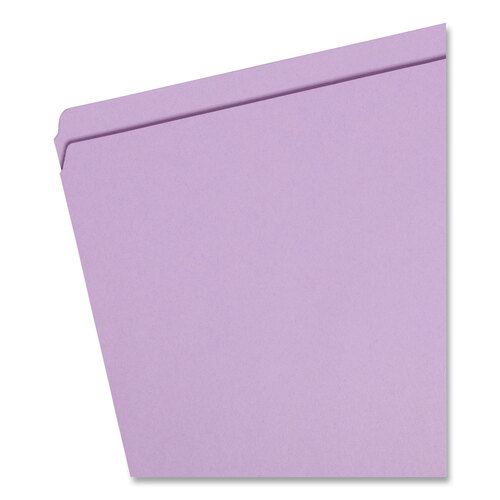 SMD17410 - Smead - Reinforced Top Tab Colored File Folders, Straight Tabs, Legal Size, 0.75&quot; Expansion, Lavender, 100/Box