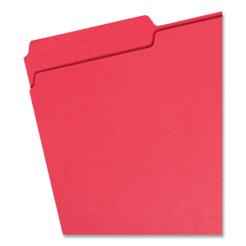 SMD17743 - Smead - Colored File Folders, 1/3-Cut Tabs: Assorted, Legal Size, 0.75&quot; Expansion, Red, 100/Box