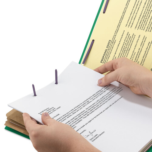 SMD19097 - Smead - Eight-Section Pressboard Top Tab Classification Folders, Eight SafeSHIELD Fasteners, 3 Dividers, Legal Size, Green, 10/Box