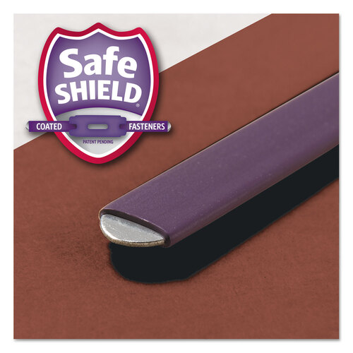 SMD19230 - Smead - Pressboard Classification Folders, Six SafeSHIELD Fasteners, 1/3-Cut Tabs, 2 Dividers, Legal Size, Red, 10/Box