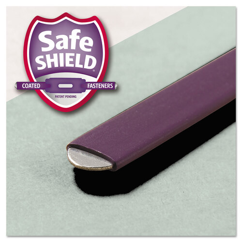 SMD19982 - Smead - Recycled Pressboard Folders, Two SafeSHIELD Coated Fasteners, 2/5-Cut: R of C, 2&quot; Expansion, Legal Size, Gray-Green, 25/Box