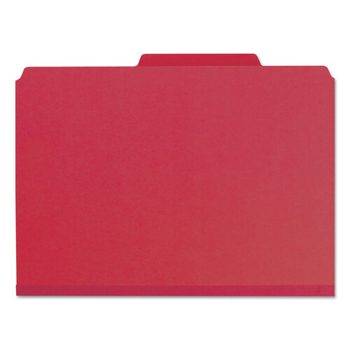 SMD21538 - Smead - Expanding Recycled Heavy Pressboard Folders, 1/3-Cut Tabs: Assorted, Letter Size, 1&quot; Expansion, Bright Red, 25/Box
