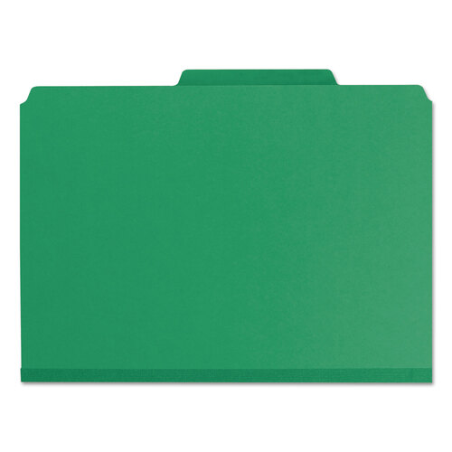 SMD21546 - Smead - Expanding Recycled Heavy Pressboard Folders, 1/3-Cut Tabs: Assorted, Letter Size, 1&quot; Expansion, Green, 25/Box