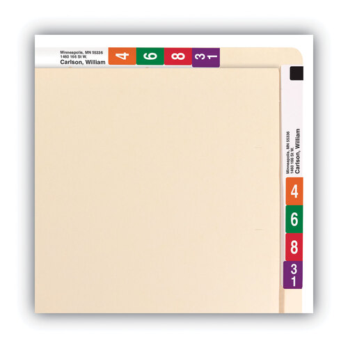 SMD24190 - Smead - Heavyweight Manila End Tab Conversion File Folders, Straight Tabs, Letter Size, 0.75&quot; Expansion, Manila, 100/Box