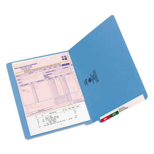 SMD25010 - Smead - Shelf-Master Reinforced End Tab Colored Folders, Straight Tabs, Letter Size, 0.75&quot; Expansion, Blue, 100/Box