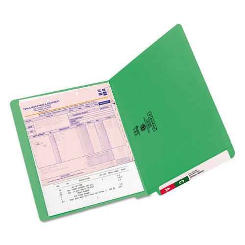 SMD25110 - Smead - Shelf-Master Reinforced End Tab Colored Folders, Straight Tabs, Letter Size, 0.75&quot; Expansion, Green, 100/Box