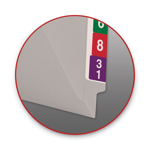 SMD25310 - Smead - Shelf-Master Reinforced End Tab Colored Folders, Straight Tabs, Letter Size, 0.75&quot; Expansion, Gray, 100/Box