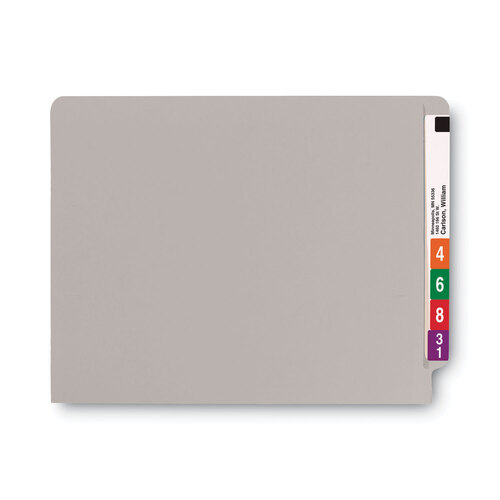 SMD25310 - Smead - Shelf-Master Reinforced End Tab Colored Folders, Straight Tabs, Letter Size, 0.75&quot; Expansion, Gray, 100/Box