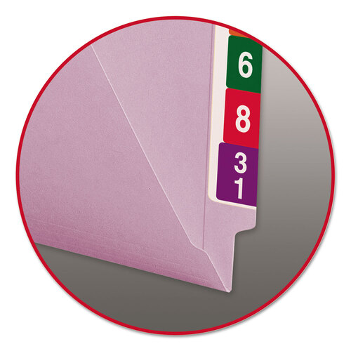 SMD25410 - Smead - Shelf-Master Reinforced End Tab Colored Folders, Straight Tabs, Letter Size, 0.75&quot; Expansion, Lavender, 100/Box