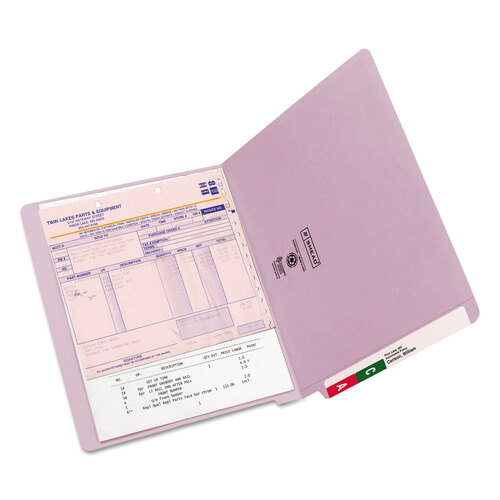SMD25410 - Smead - Shelf-Master Reinforced End Tab Colored Folders, Straight Tabs, Letter Size, 0.75&quot; Expansion, Lavender, 100/Box