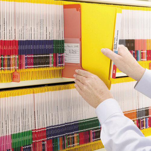 SMD25910 - Smead - Shelf-Master Reinforced End Tab Colored Folders, Straight Tabs, Letter Size, 0.75&quot; Expansion, Yellow, 100/Box
