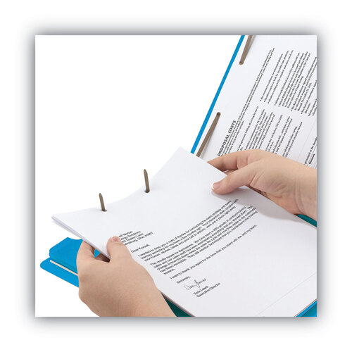 SMD26836 - Smead - Colored End Tab Classification Folders with Dividers, 2&quot; Expansion, 2 Dividers, 6 Fasteners, Letter Size, Blue, 10/Box