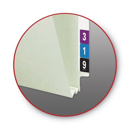 SMD34715 - Smead - End Tab Pressboard Classification Folders, Two SafeSHIELD Coated Fasteners, 2&quot; Expansion, Letter Size, Gray-Green, 25/Box