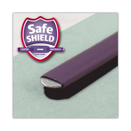 SMD34715 - Smead - End Tab Pressboard Classification Folders, Two SafeSHIELD Coated Fasteners, 2&quot; Expansion, Letter Size, Gray-Green, 25/Box