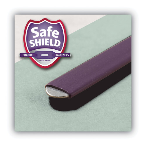 SMD34725 - Smead - End Tab Pressboard Classification Folders, Two SafeSHIELD Coated Fasteners, 3&quot; Expansion, Letter Size, Gray-Green, 25/Box