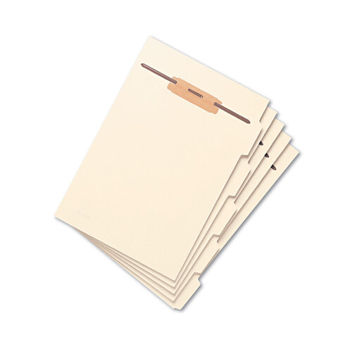 SMD35605 - Smead - Stackable Folder Dividers with Fasteners, Convertible End/Top Tab, 1 Fastener, Letter Size, Manila, 4 Dividers/Set, 50 Sets