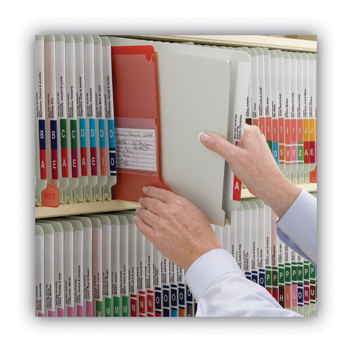 SMD37705 - Smead - End Tab Pressboard Classification Folders, Two SafeSHIELD Coated Fasteners, 1&quot; Expansion, Legal Size, Gray-Green, 25/Box