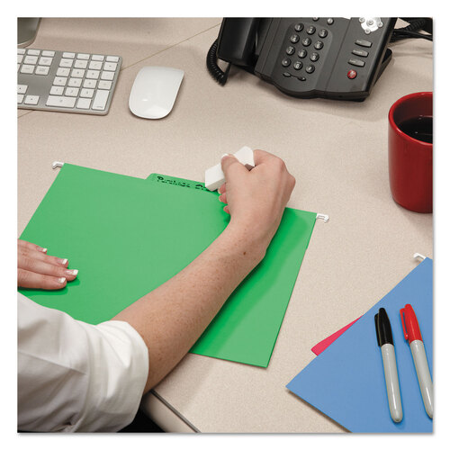 SMD64031 - Smead - Erasable Folders, Letter Size, 1/3-Cut Tabs, Assorted Colors, 18/Box