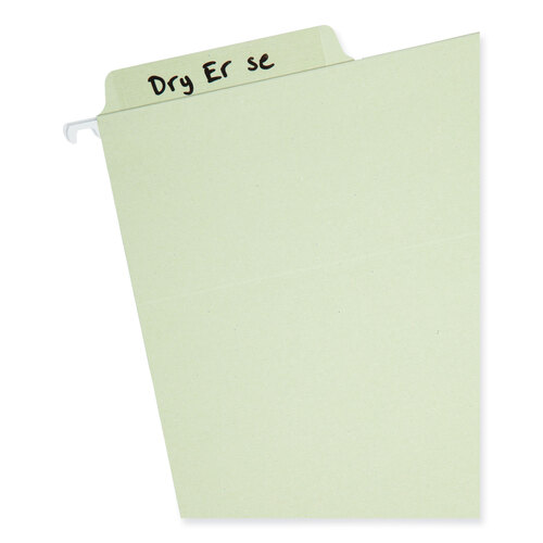 SMD64032 - Smead - Erasable FasTab Hanging Folders, Letter Size, 1/3-Cut Tabs, Moss, 20/Box