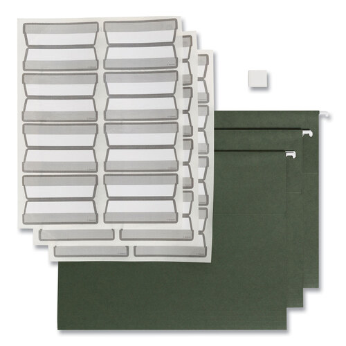 SMD64195 - Smead - 100% Recycled Hanging File Folders with ProTab Kit, Letter Size, 1/3-Cut, Standard Green