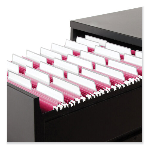 SMD64197 - Smead - Colored Hanging File Folders with ProTab Kit, Letter Size, 1/3-Cut, Red